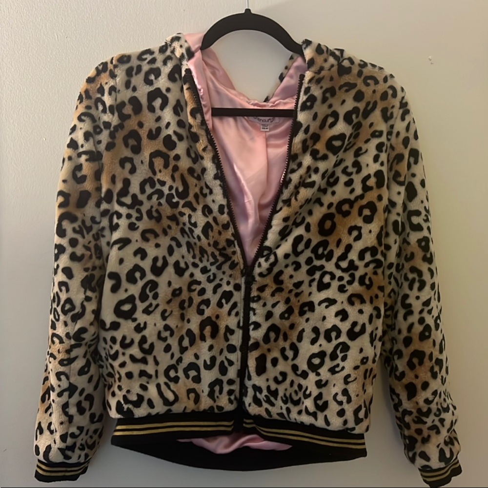 Leopard Print Kids Jacket Chenault Girls Size XXL 16